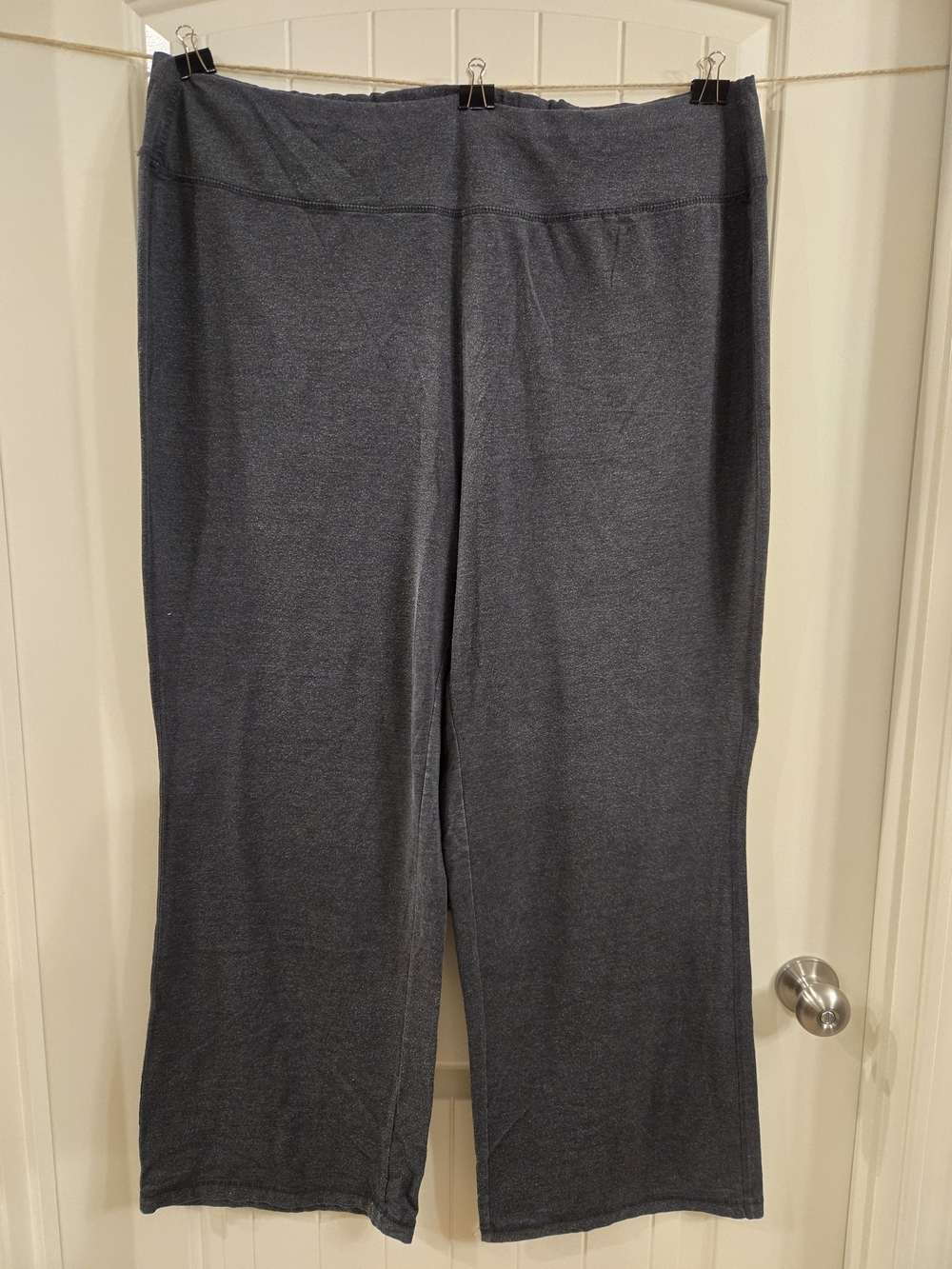 Woman Within Wide-Leg Lounge Pants in Charcoal Size 30/32 Tall